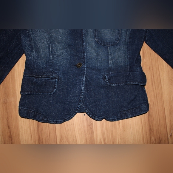 Jessica Simpson cropped jean jacket juniors size Large - Picture 2 of 6
